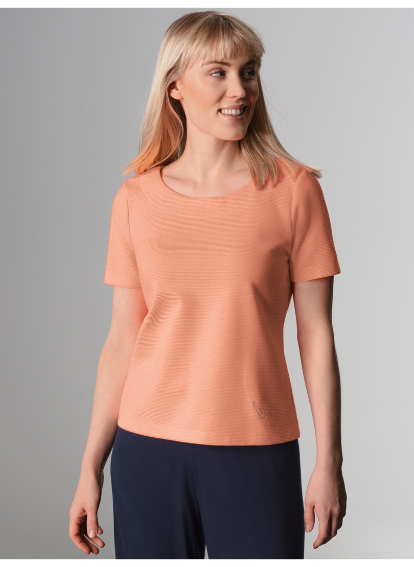 Trigema Sweatshirt »TRIGEMA Shirt mit kurzen Ärmeln mit Kristallsteinen« Trigema Sweatshirt »TRIGEMA Shirt mit kurzen Ärmeln mit Kristallsteinen« von Trigema