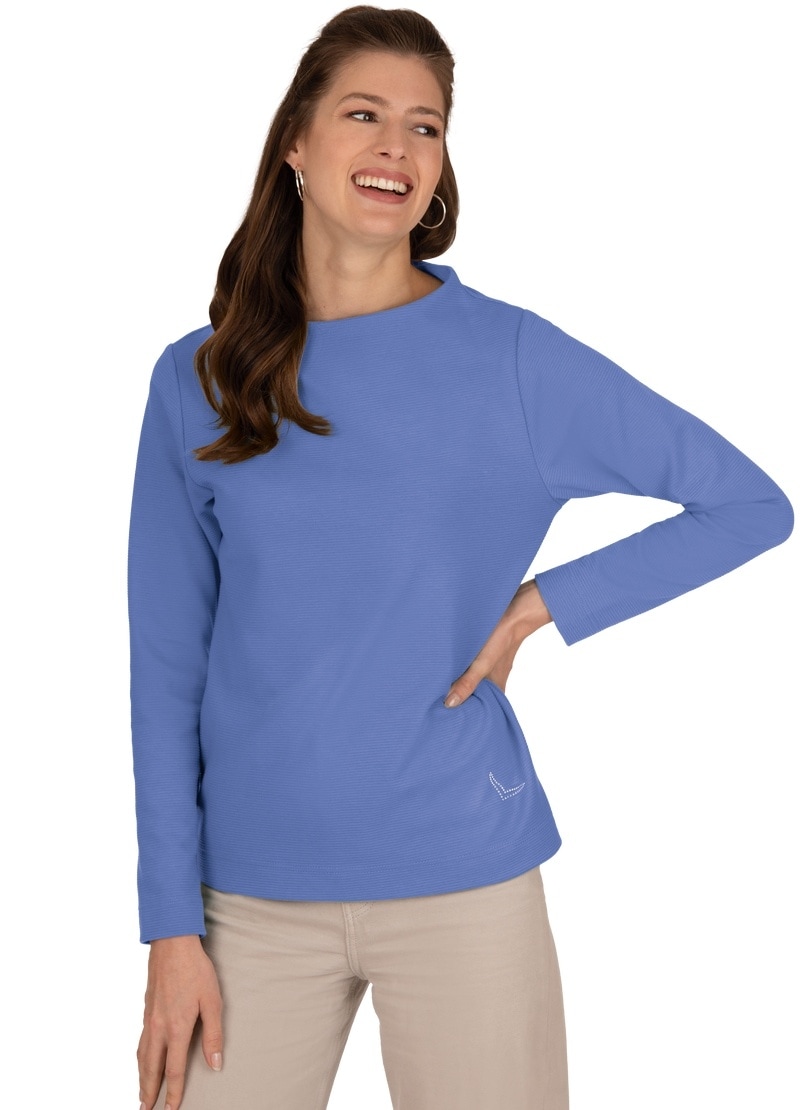 Trigema Sweatshirt »TRIGEMA Stehkragen Pullover mit Kristallsteinen« Trigema Sweatshirt »TRIGEMA Stehkragen Pullover mit Kristallsteinen« von Trigema