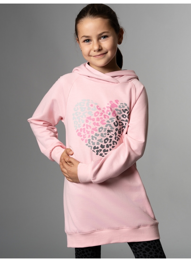 Trigema Sweatshirt »TRIGEMA Sweatkleid Herz im Leo-Print-Look« von Trigema