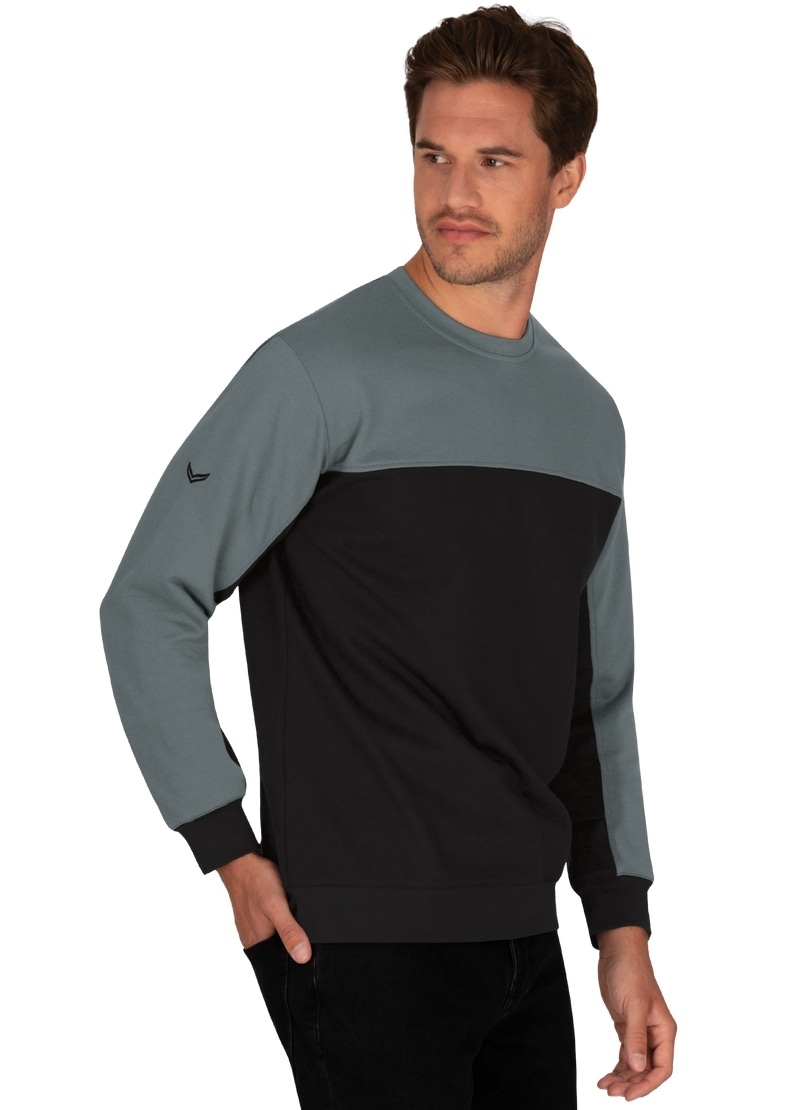 Trigema Sweatshirt »TRIGEMA Zweifarbiges Sweatshirt aus Biobaumwolle« von Trigema