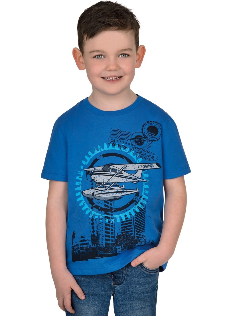 Trigema T-Shirt »TRIGEMA T-Shirt für Jungen mit Flugzeug-Druckmotiv« Trigema T-Shirt »TRIGEMA T-Shirt für Jungen mit Flugzeug-Druckmotiv« von Trigema