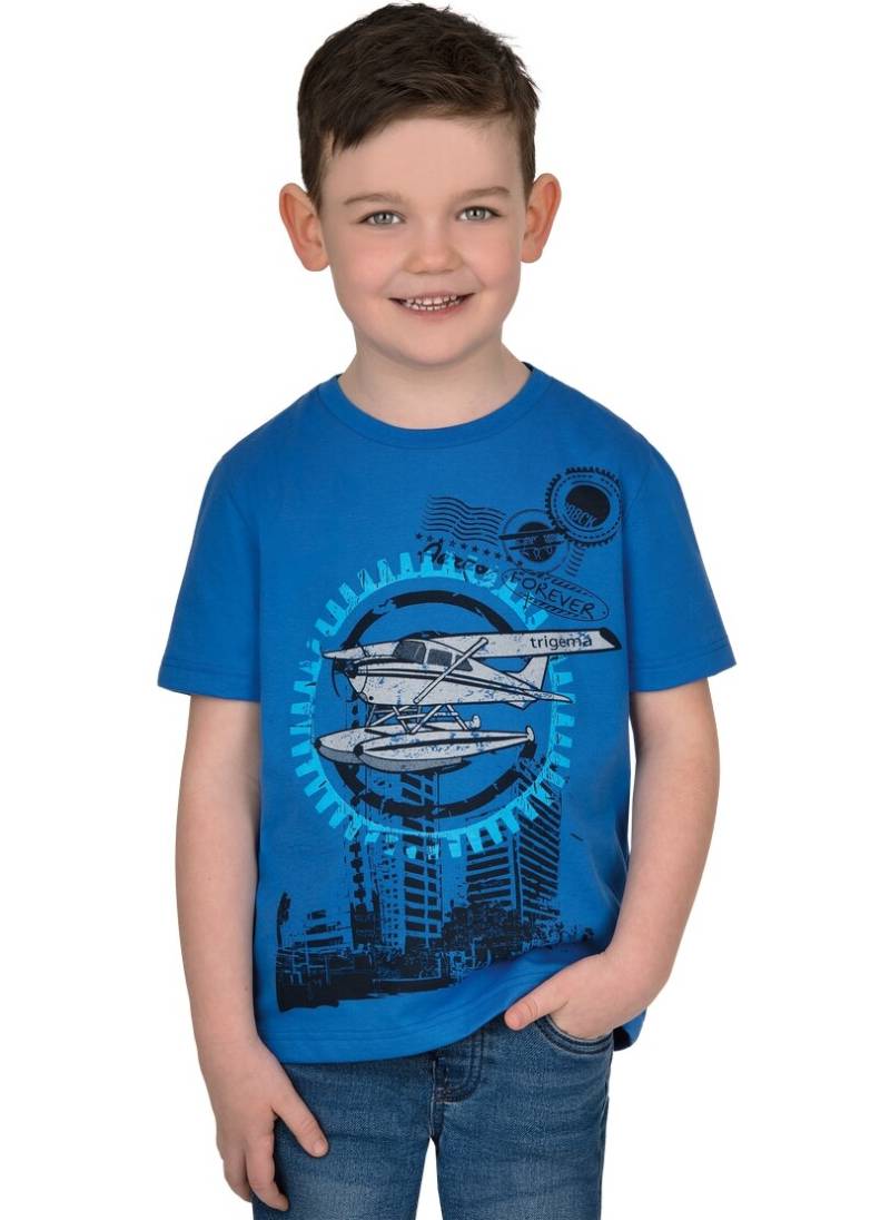 Trigema T-Shirt »TRIGEMA T-Shirt für Jungen mit Flugzeug-Druckmotiv« von Trigema