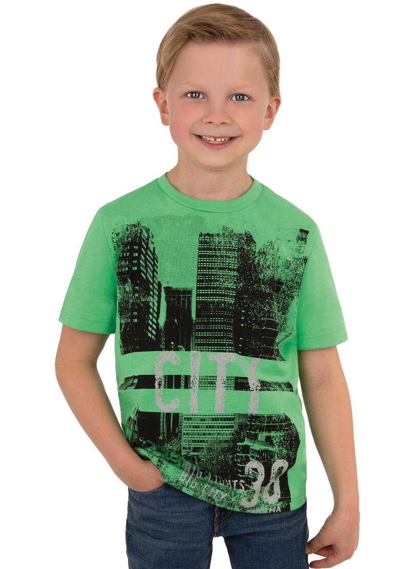 Trigema T-Shirt »TRIGEMA T-Shirt für Jungen mit Skyline-Motiv« von Trigema