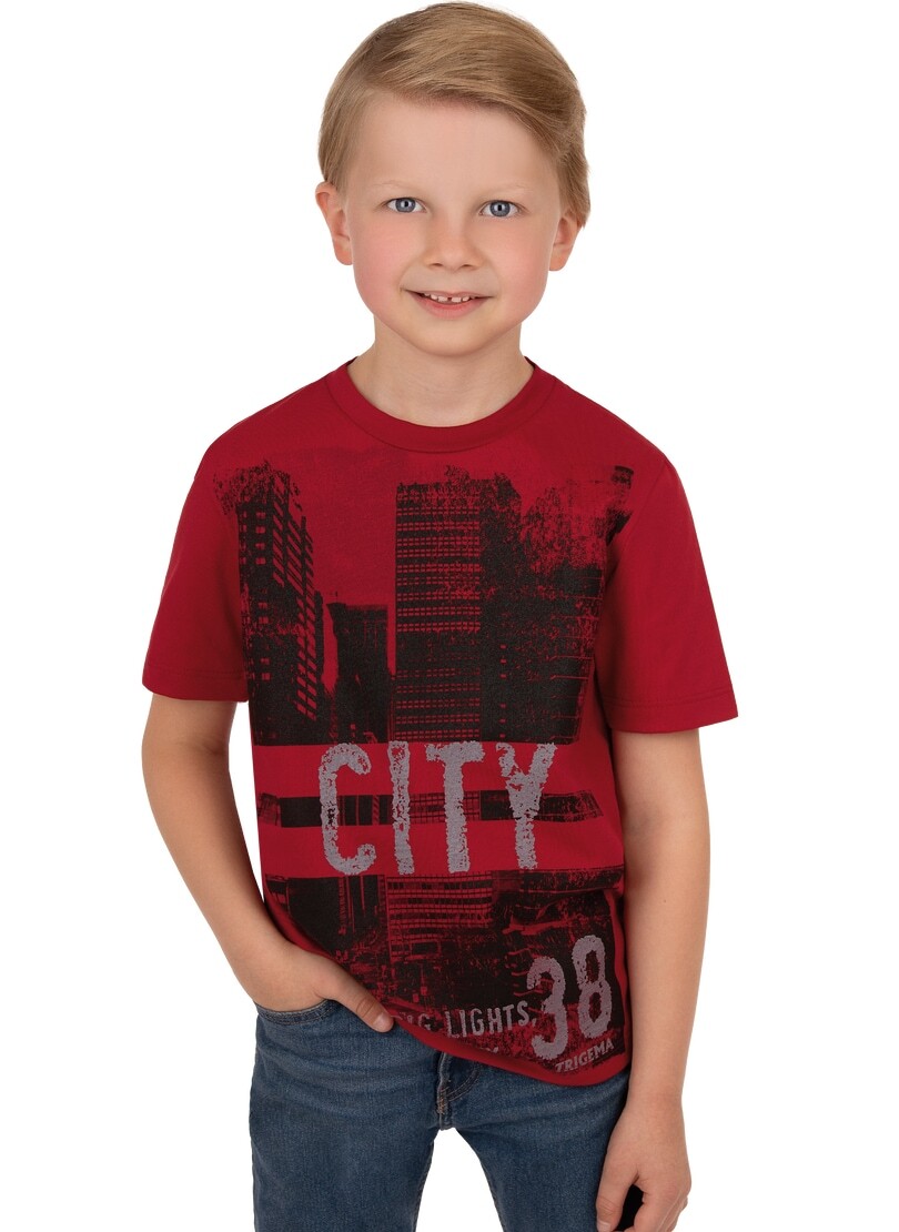Trigema T-Shirt »TRIGEMA T-Shirt für Jungen mit Skyline-Motiv« von Trigema