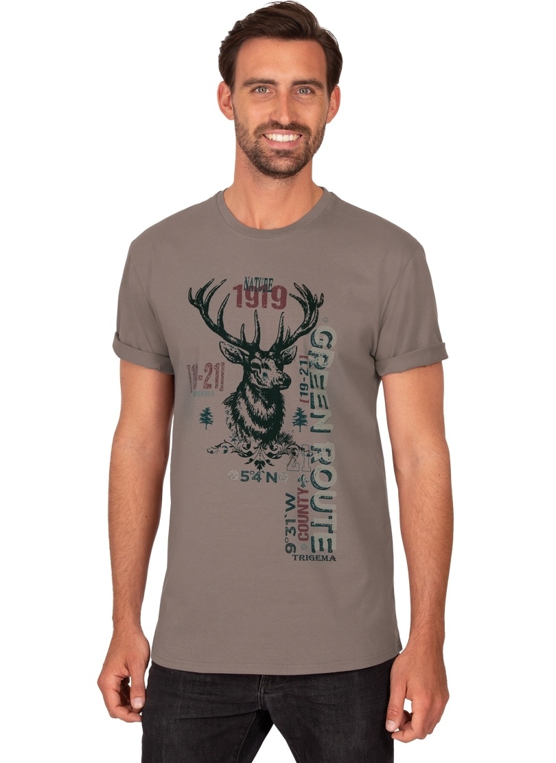 Trigema T-Shirt »TRIGEMA T-Shirt in Öko-Qualität mit Hirsch-Motiv« Trigema T-Shirt »TRIGEMA T-Shirt in Öko-Qualität mit Hirsch-Motiv« von Trigema