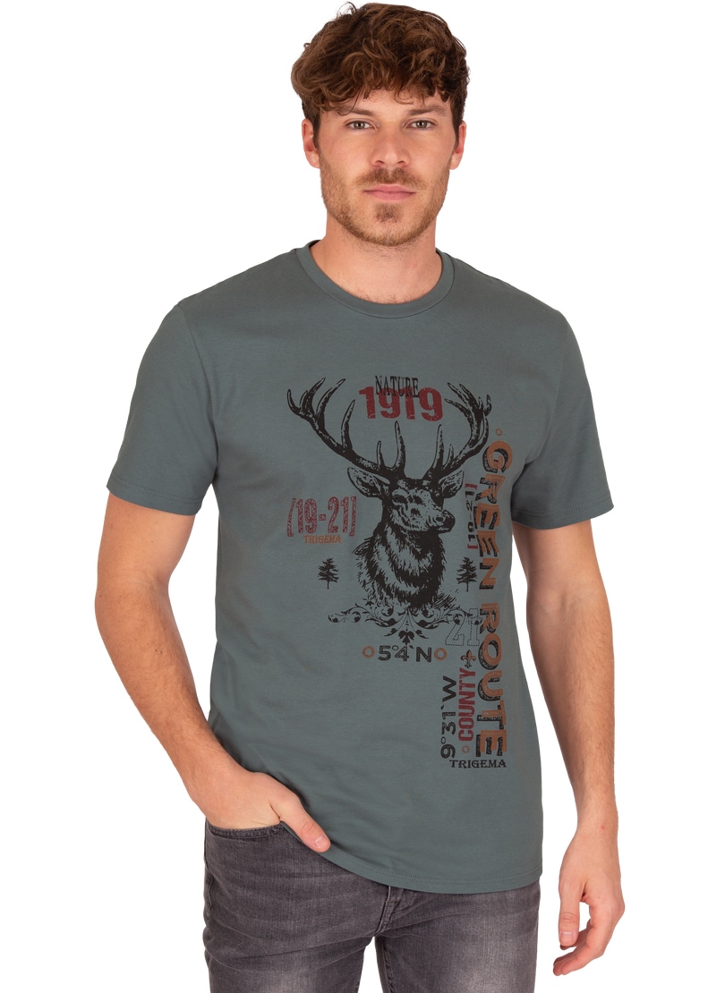 Trigema T-Shirt »TRIGEMA T-Shirt in Öko-Qualität mit Hirsch-Motiv« von Trigema