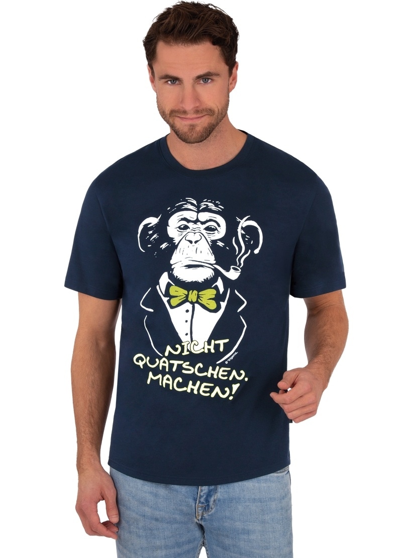 Trigema T-Shirt »TRIGEMA T-Shirt mit Affen-Druckmotiv und Spruch« Trigema T-Shirt »TRIGEMA T-Shirt mit Affen-Druckmotiv und Spruch« von Trigema