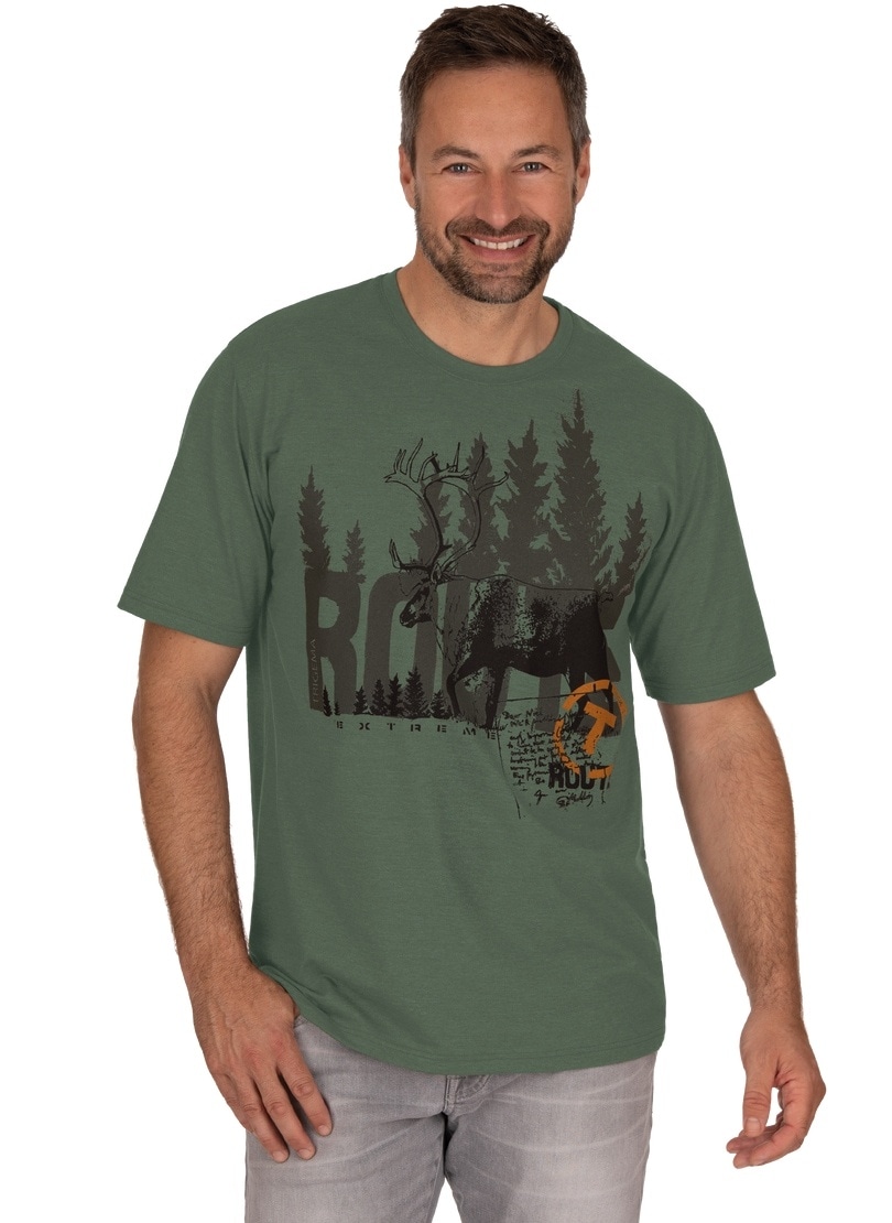 Trigema T-Shirt »TRIGEMA T-Shirt mit Hirsch-Motiv« von Trigema