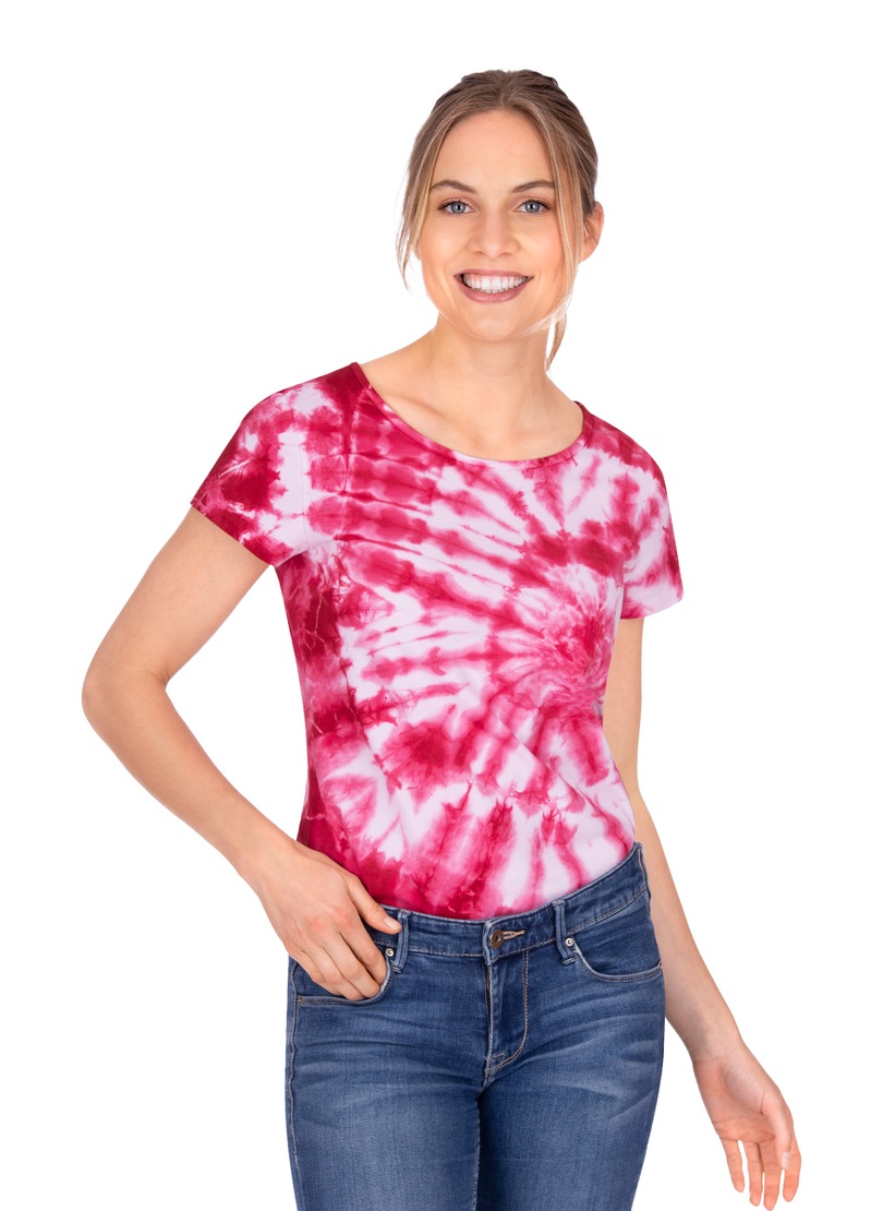 Trigema T-Shirt, mit modischem Batik-Druck von Trigema