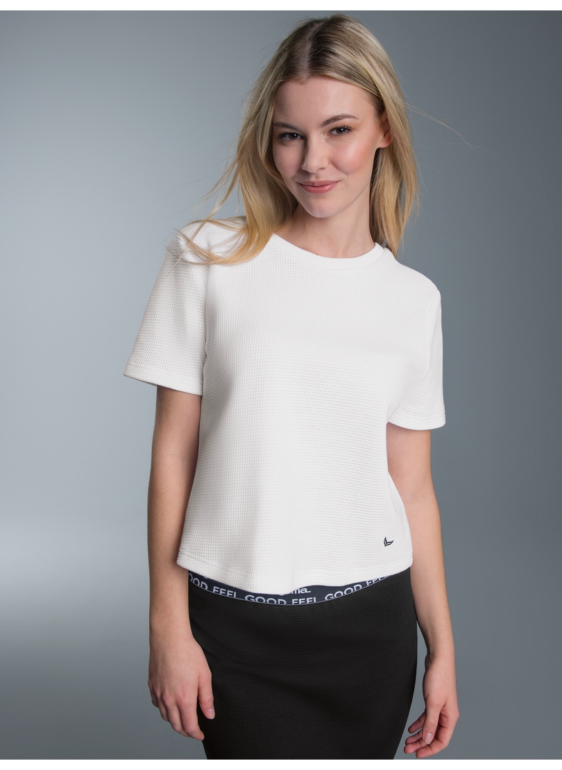 Trigema T-Shirt »TRIGEMA Cropped Oversized T-Shirt in Waffeloptik«, (1 tlg.) von Trigema