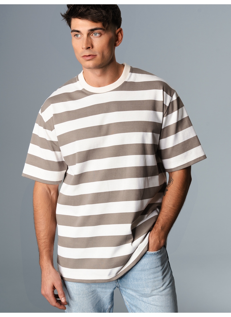 Trigema T-Shirt »TRIGEMA Heavy Oversized T-Shirt mit Ringelmuster«, (1 tlg.) von Trigema