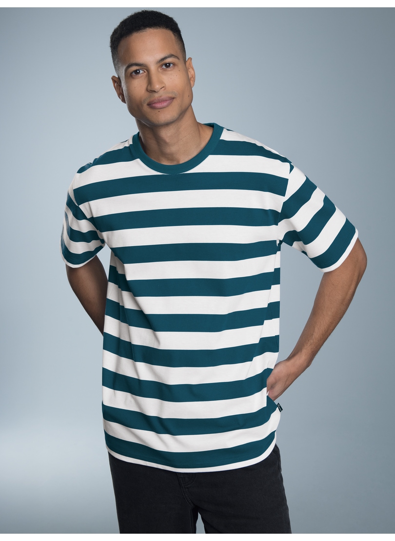 Trigema T-Shirt »TRIGEMA Heavy T-Shirt mit Ringelmuster«, (1 tlg.) von Trigema