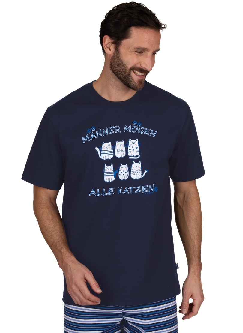Trigema T-Shirt »TRIGEMA Herren-Schlafshirt für Katzenfans« Trigema T-Shirt »TRIGEMA Herren-Schlafshirt für Katzenfans« von Trigema