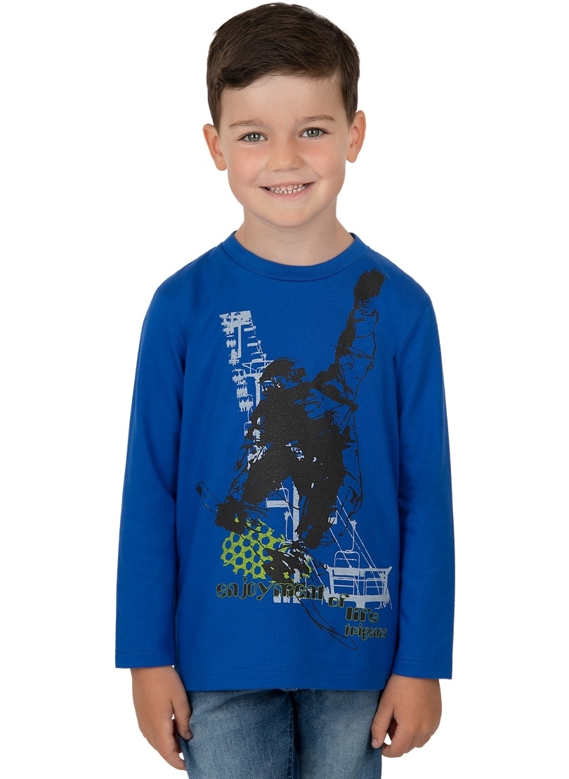 Trigema T-Shirt »TRIGEMA Longsleeve mit Snowboard-Print« von Trigema