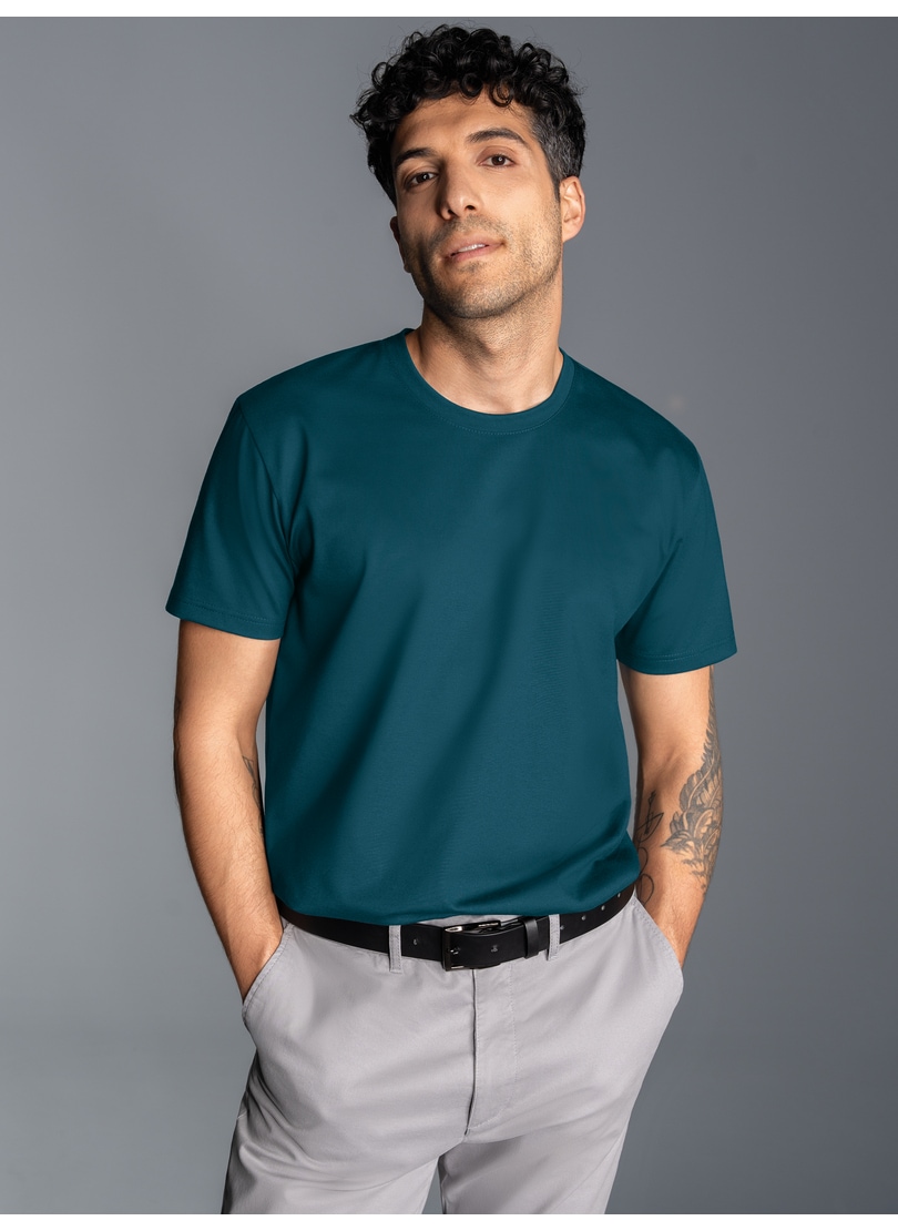 Trigema T-Shirt »TRIGEMA Slim Fit T-Shirt aus DELUXE Baumwolle«, (1 tlg.) von Trigema