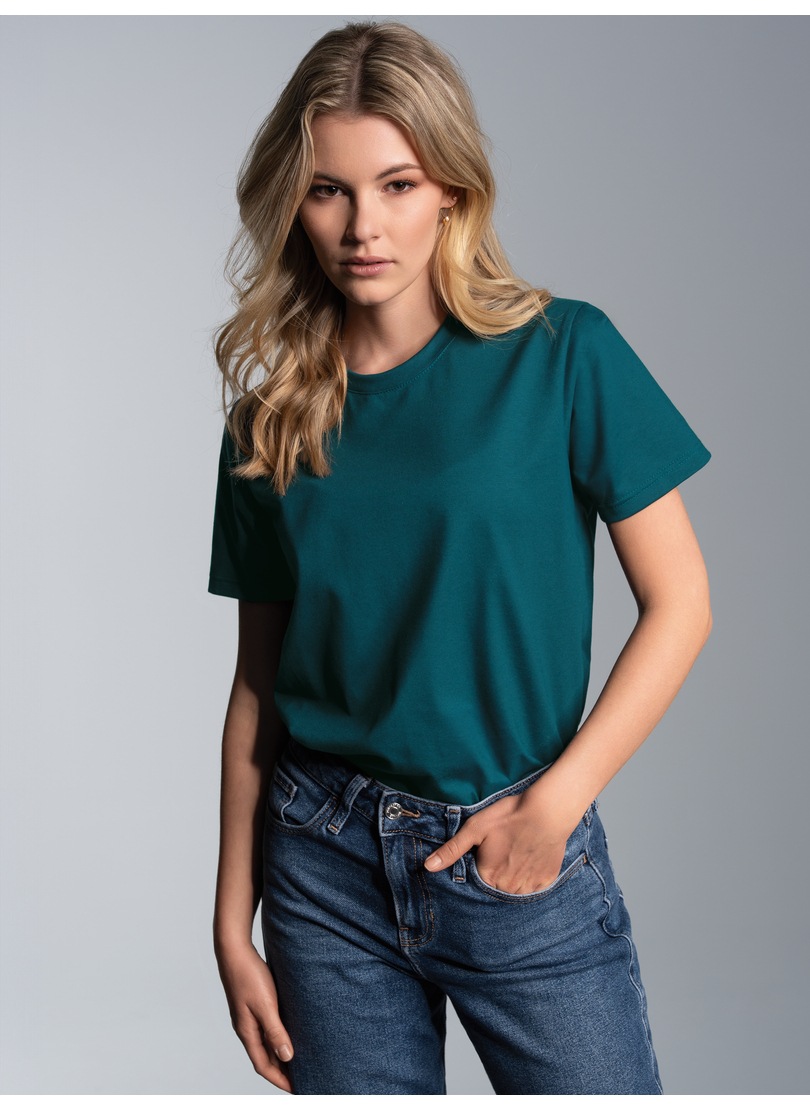 Trigema T-Shirt »TRIGEMA Slim Fit T-Shirt aus DELUXE Baumwolle«, (1 tlg.) von Trigema