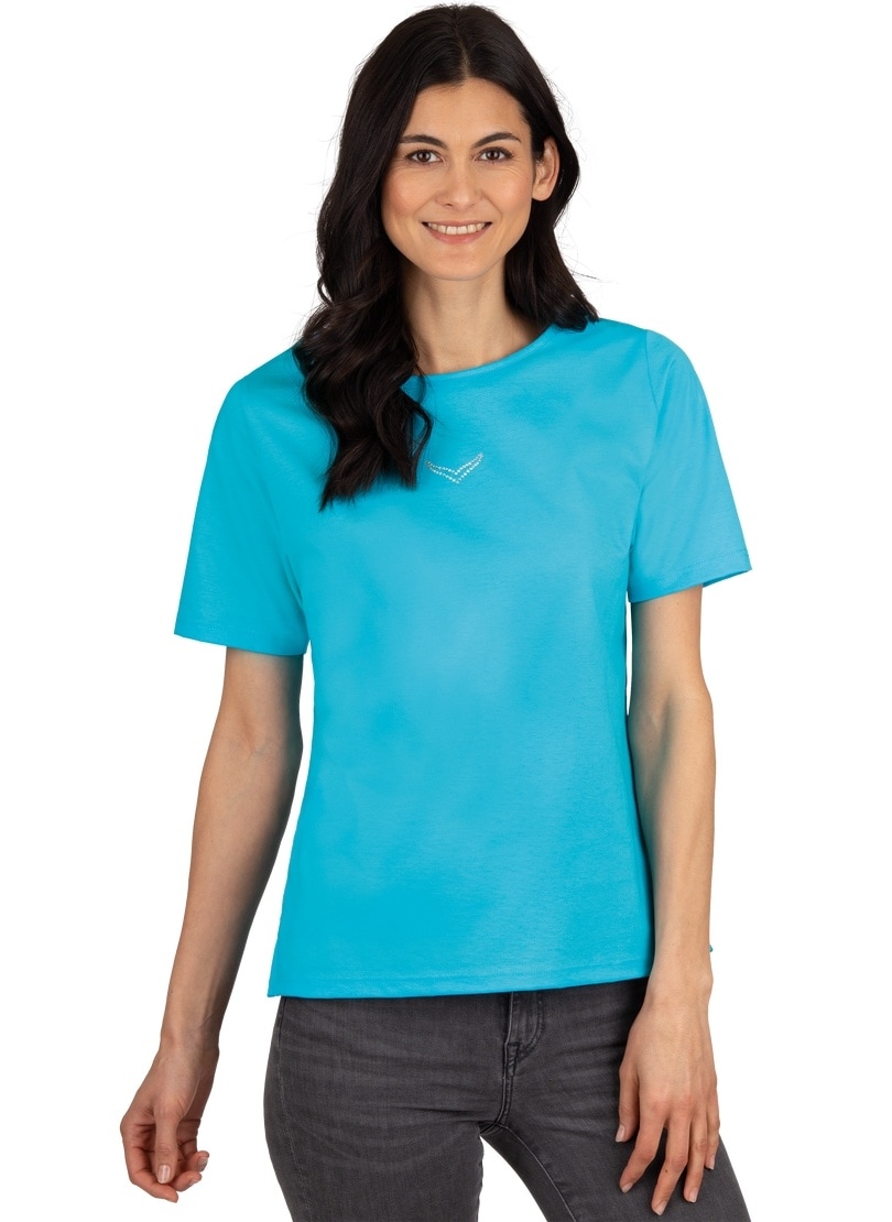 Trigema T-Shirt »TRIGEMA T-Shirt DELUXE Baumwolle mit Kristallsteinen« Trigema T-Shirt »TRIGEMA T-Shirt DELUXE Baumwolle mit Kristallsteinen« von Trigema