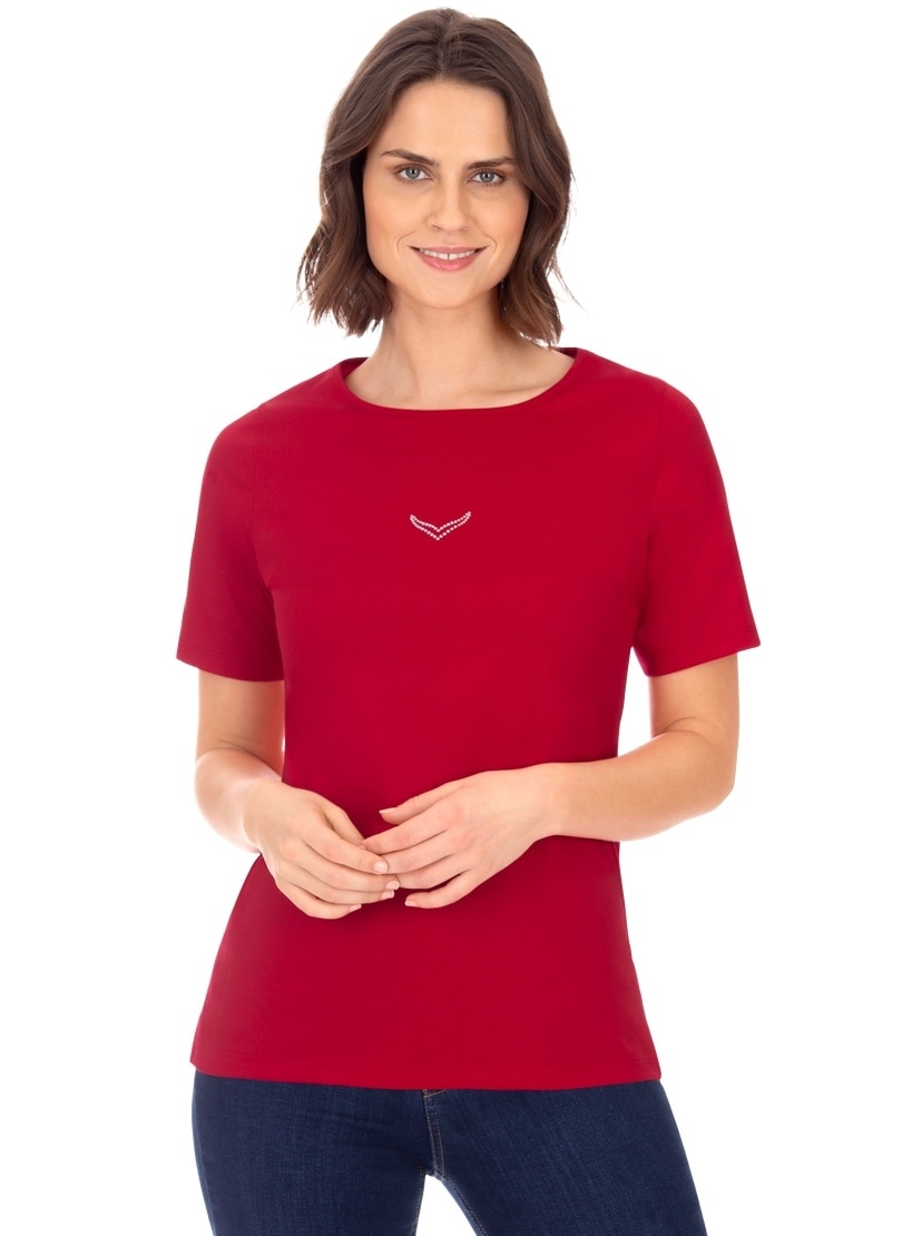 Trigema T-Shirt »TRIGEMA T-Shirt DELUXE Baumwolle mit Kristallsteinen« Trigema T-Shirt »TRIGEMA T-Shirt DELUXE Baumwolle mit Kristallsteinen« von Trigema