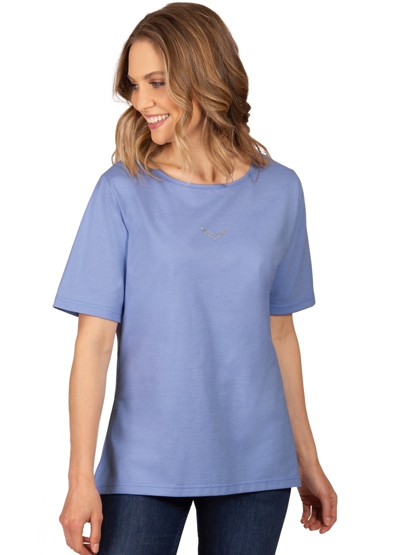 Trigema T-Shirt »TRIGEMA T-Shirt DELUXE Baumwolle mit Kristallsteinen« Trigema T-Shirt »TRIGEMA T-Shirt DELUXE Baumwolle mit Kristallsteinen« von Trigema