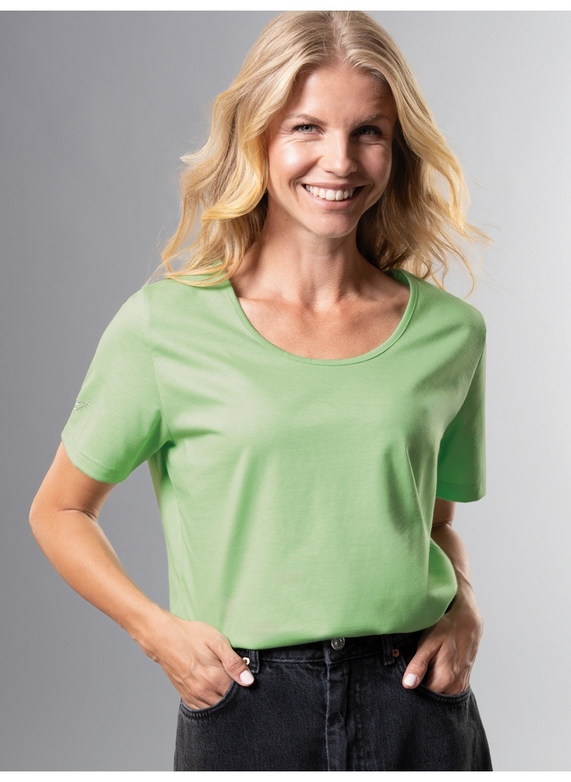 Trigema T-Shirt »TRIGEMA T-Shirt DELUXE Baumwolle mit Kristallsteinen« Trigema T-Shirt »TRIGEMA T-Shirt DELUXE Baumwolle mit Kristallsteinen« von Trigema