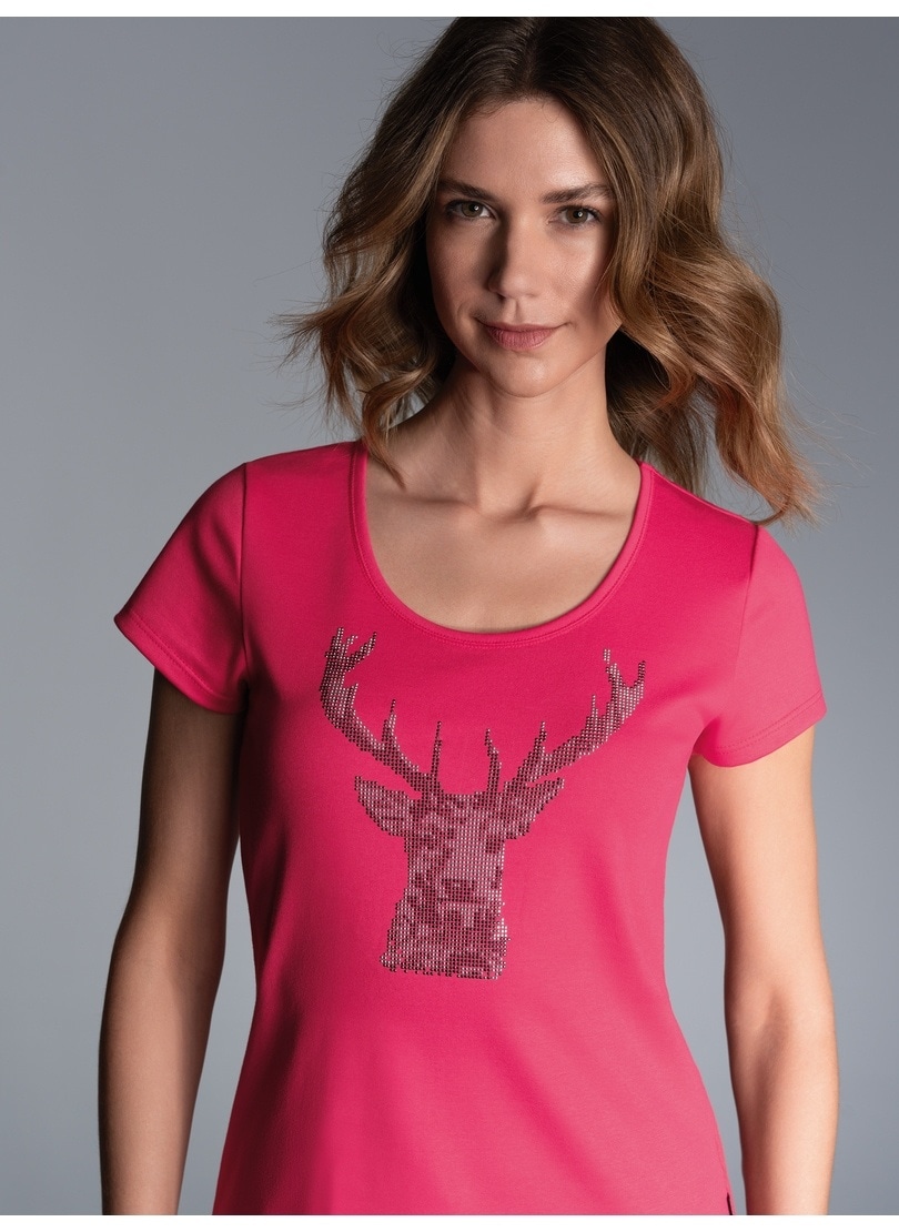 Trigema T-Shirt »TRIGEMA T-Shirt Glitzer-Hirsch«, (1 tlg.) von Trigema