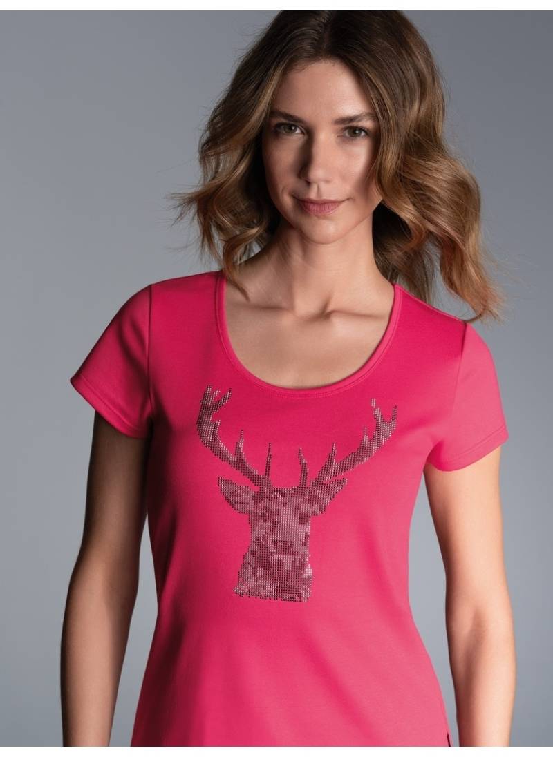 Trigema T-Shirt »TRIGEMA T-Shirt Glitzer-Hirsch«, (1 tlg.) von Trigema