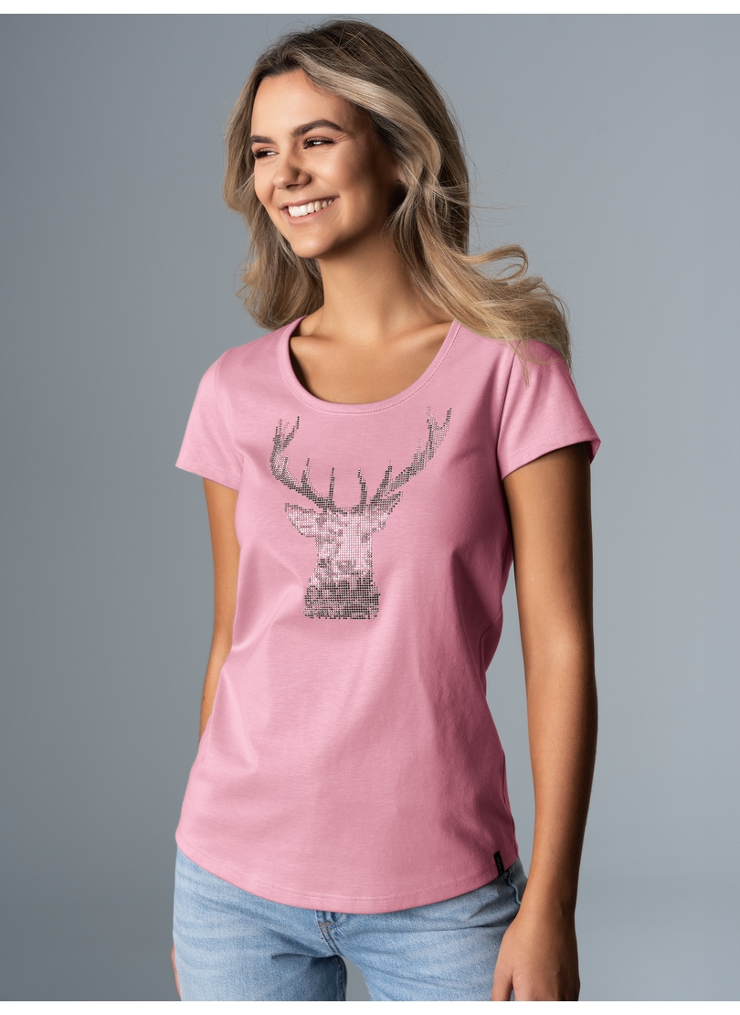 Trigema T-Shirt »TRIGEMA T-Shirt Glitzer-Hirsch«, (1 tlg.) von Trigema