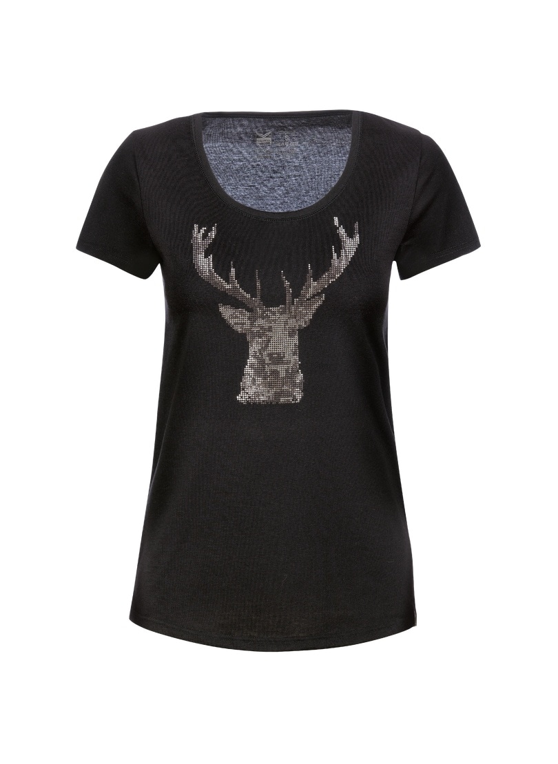 Trigema T-Shirt »TRIGEMA T-Shirt Glitzer-Hirsch« von Trigema