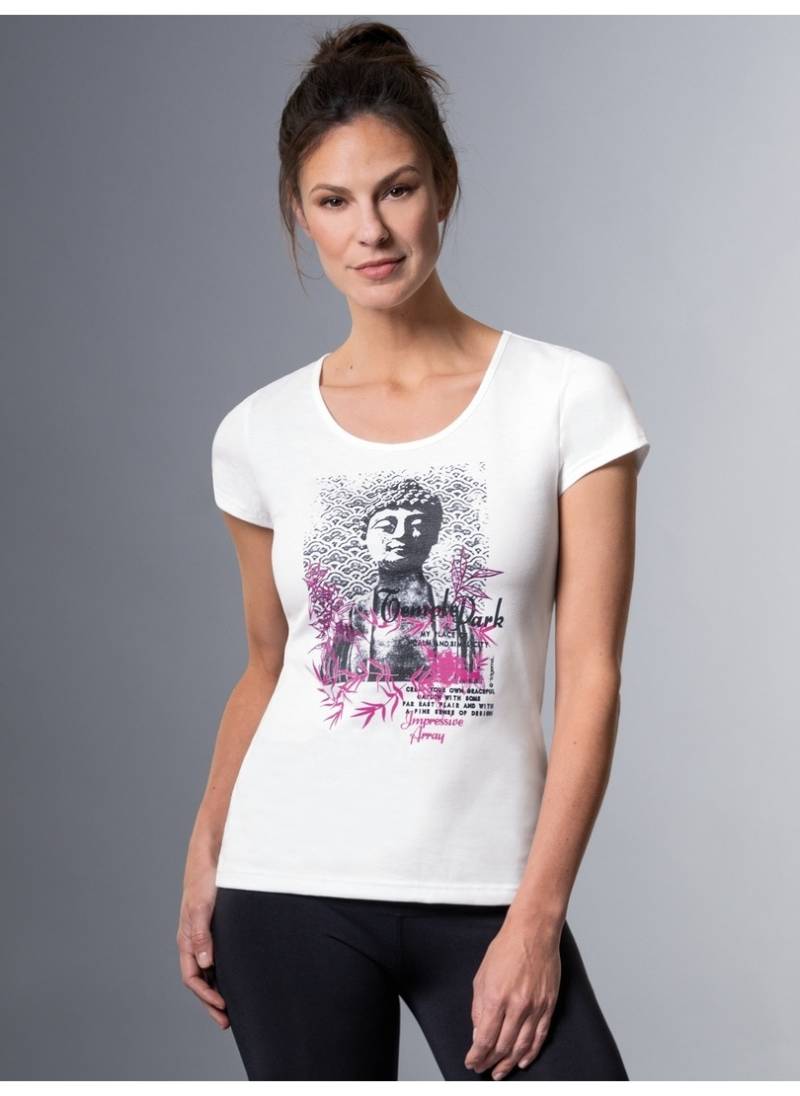 Trigema T-Shirt »TRIGEMA T-Shirt Slim Fit mit Buddha-Print« von Trigema