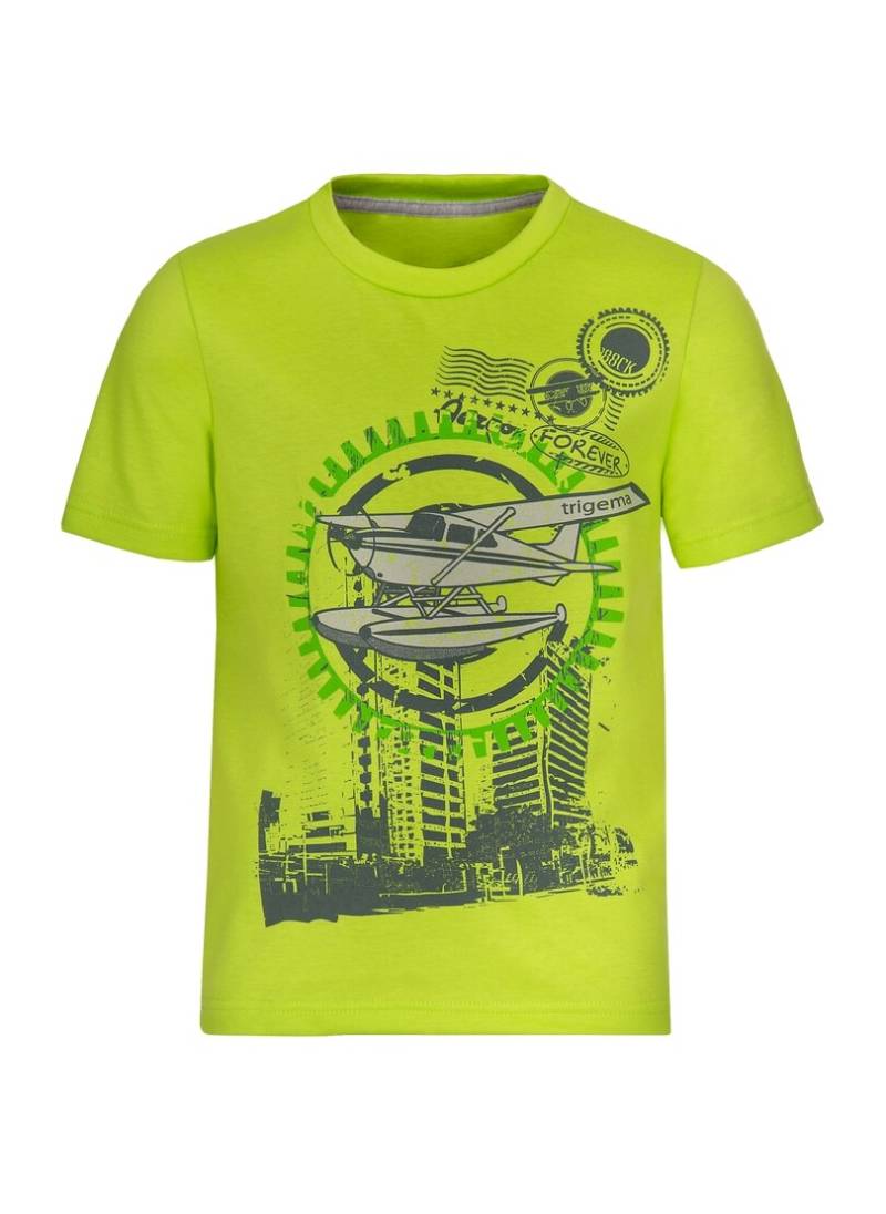 Trigema T-Shirt »TRIGEMA T-Shirt für Jungen mit Flugzeug-Druckmotiv« von Trigema