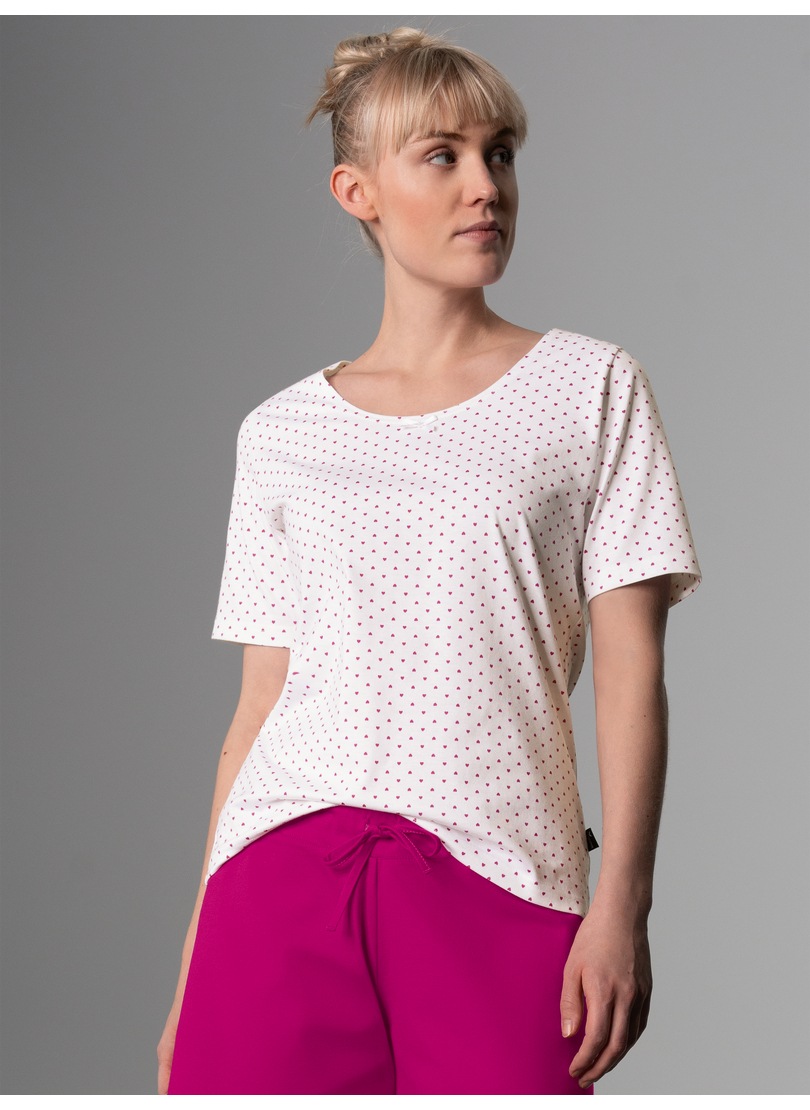 Trigema T-Shirt »TRIGEMA T-Shirt mit Herzchen-Muster«, (1 tlg.) von Trigema