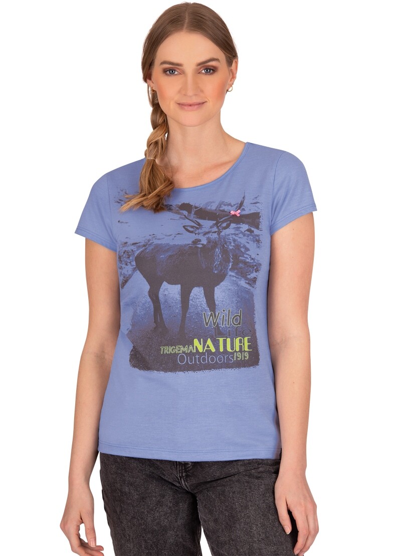 Trigema T-Shirt »TRIGEMA T-Shirt mit Hirsch-Motiv und Schleifchen« Trigema T-Shirt »TRIGEMA T-Shirt mit Hirsch-Motiv und Schleifchen« von Trigema