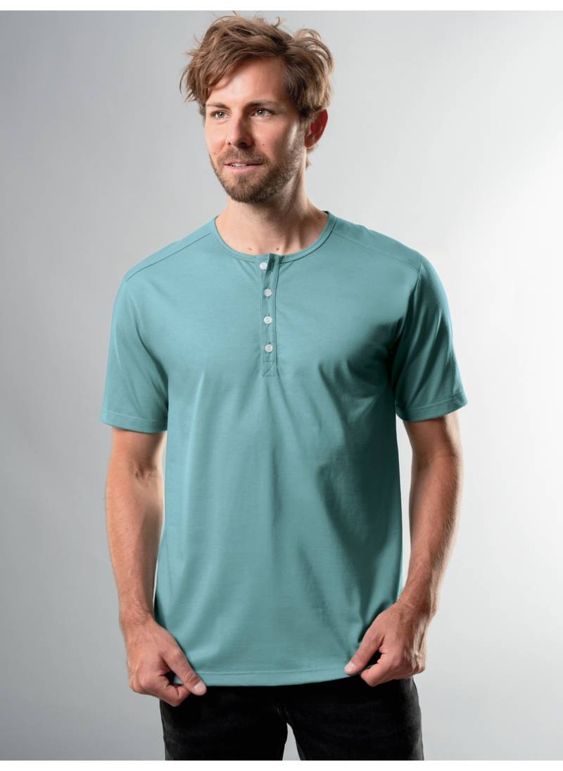 Trigema T-Shirt »TRIGEMA T-Shirt mit Knopfleiste DELUXE Baumwolle«, (1 tlg.) von Trigema