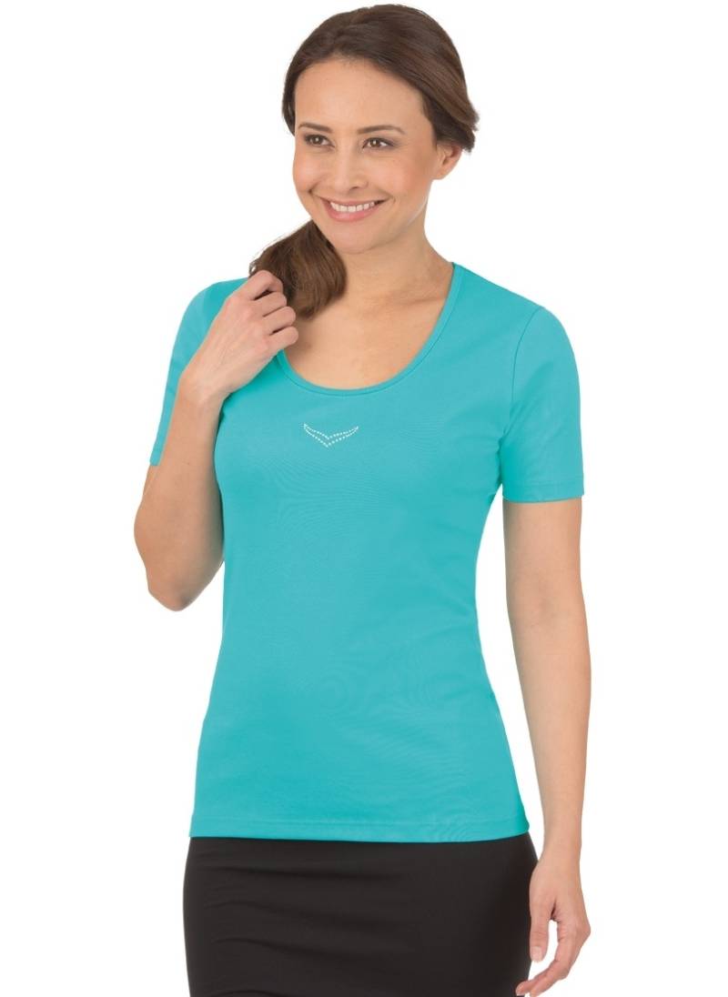 Trigema T-Shirt »TRIGEMA T-Shirt mit Kristallsteinen«, (1 tlg.) von Trigema
