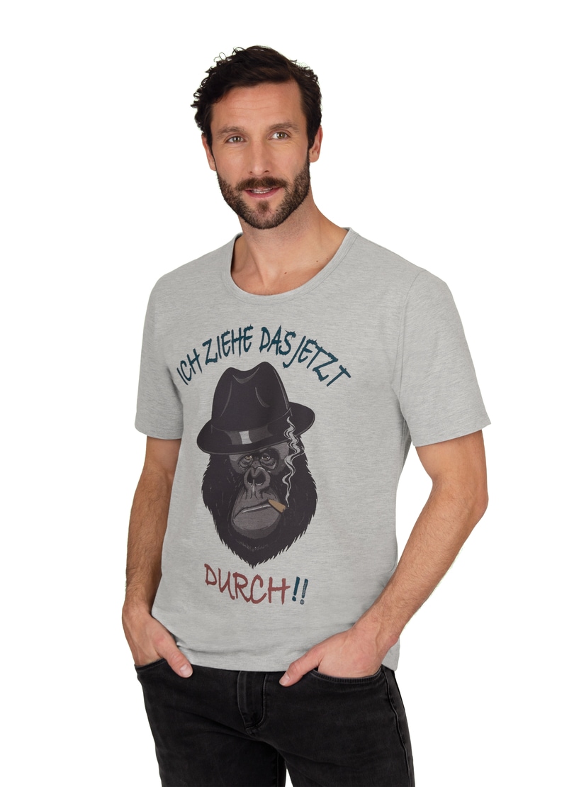 Trigema T-Shirt »TRIGEMA T-Shirt mit Motiv und Spruch« von Trigema