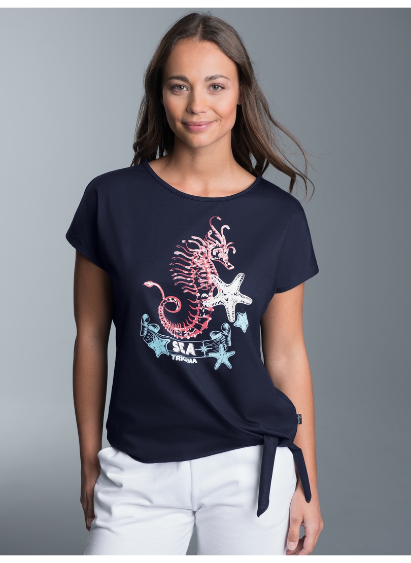 Trigema T-Shirt »TRIGEMA T-Shirt mit Seepferdchen-Printmotiv«, (1 tlg.) von Trigema