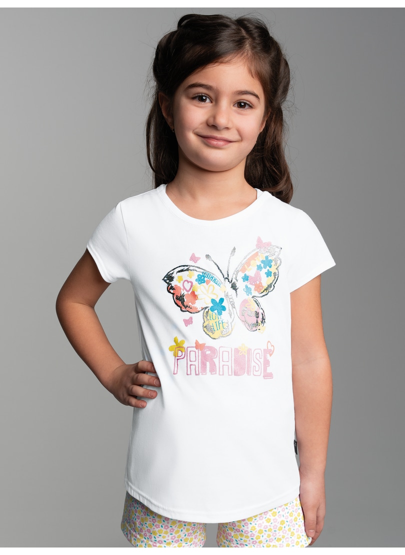 Trigema T-Shirt »TRIGEMA T-Shirt mit buntem Schmetterling-Printmotiv«, (1 tlg.) von Trigema