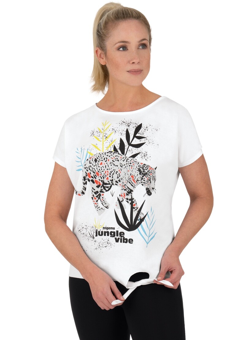 Trigema T-Shirt »TRIGEMA T-Shirt mit exotischem Druckmotiv« von Trigema