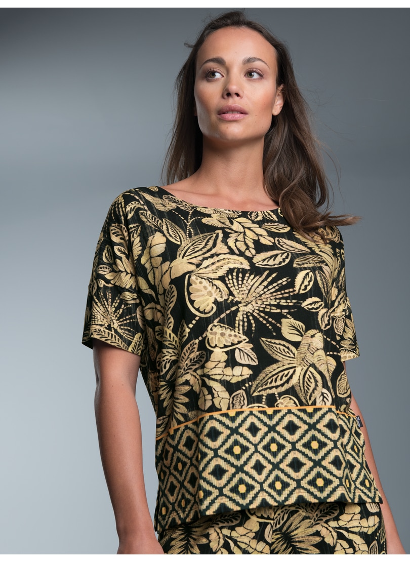 Trigema T-Shirt »TRIGEMA T-Shirt mit floralem Allover-Print«, (1 tlg.) von Trigema