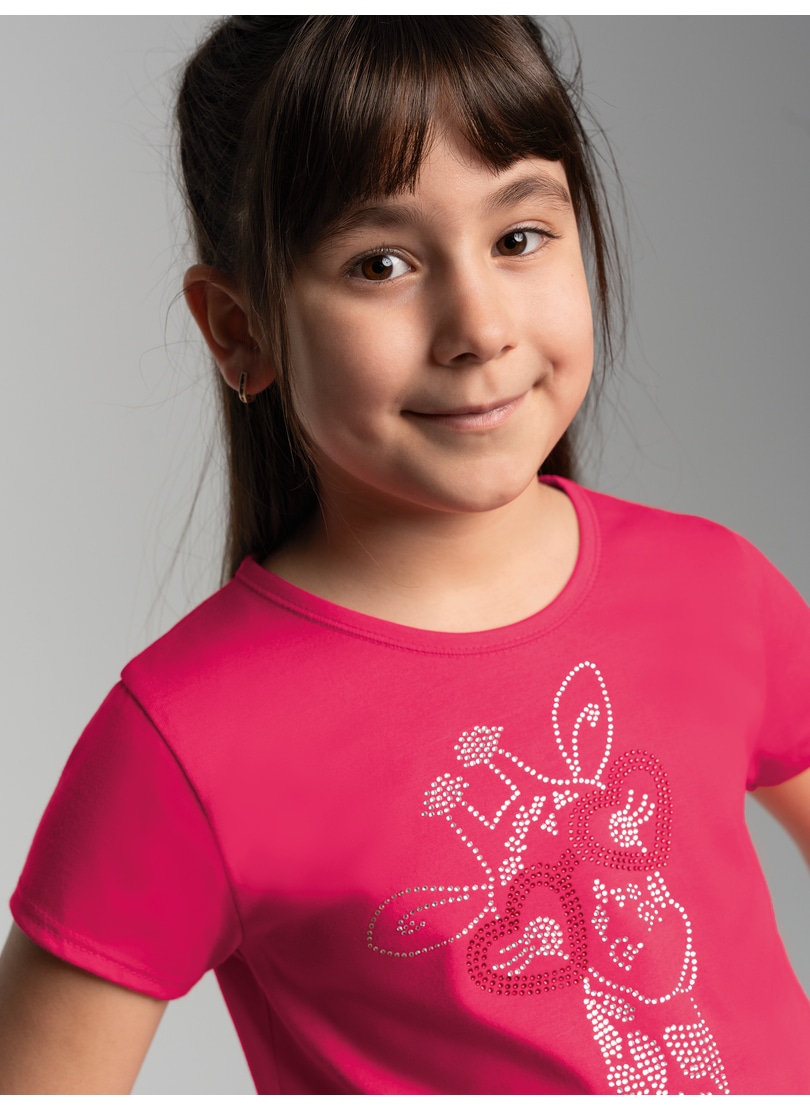 Trigema T-Shirt »TRIGEMA T-Shirt mit glitzerndem Giraffen-Printmotiv«, (1 tlg.) von Trigema