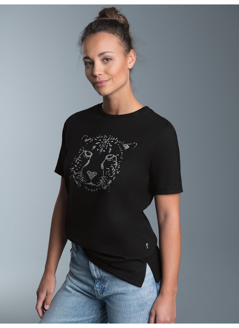 Trigema T-Shirt »TRIGEMA T-Shirt mit glitzerndem Leopardenprint«, (1 tlg.) von Trigema