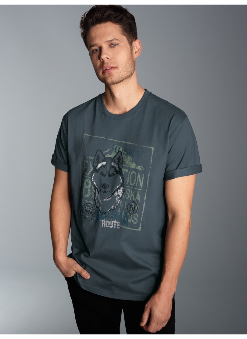 Trigema T-Shirt »TRIGEMA T-Shirt mit grossem Husky-Printmotiv«, (1 tlg.) von Trigema