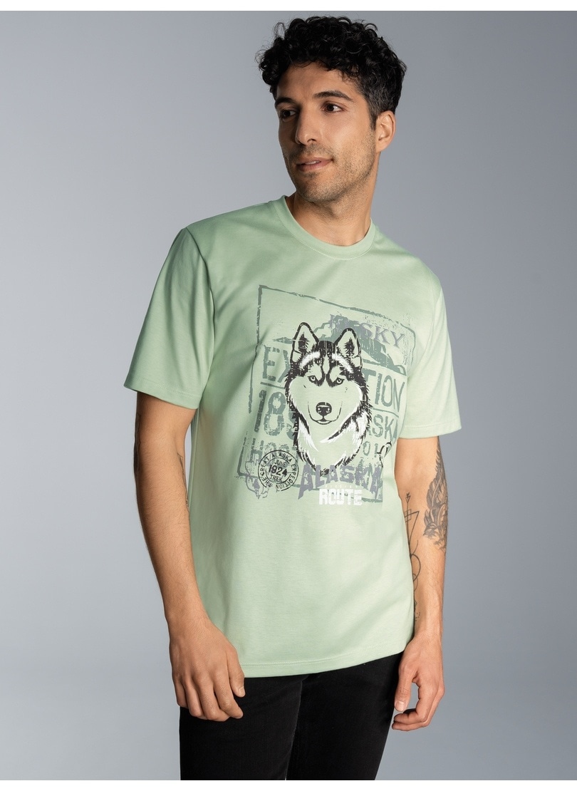 Trigema T-Shirt »TRIGEMA T-Shirt mit grossem Husky-Printmotiv«, (1 tlg.) von Trigema