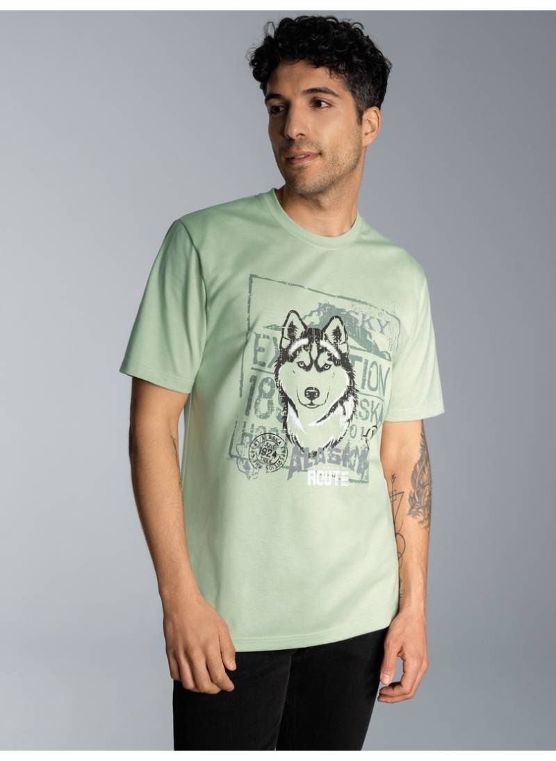 Trigema T-Shirt »TRIGEMA T-Shirt mit grossem Husky-Printmotiv«, (1 tlg.) von Trigema