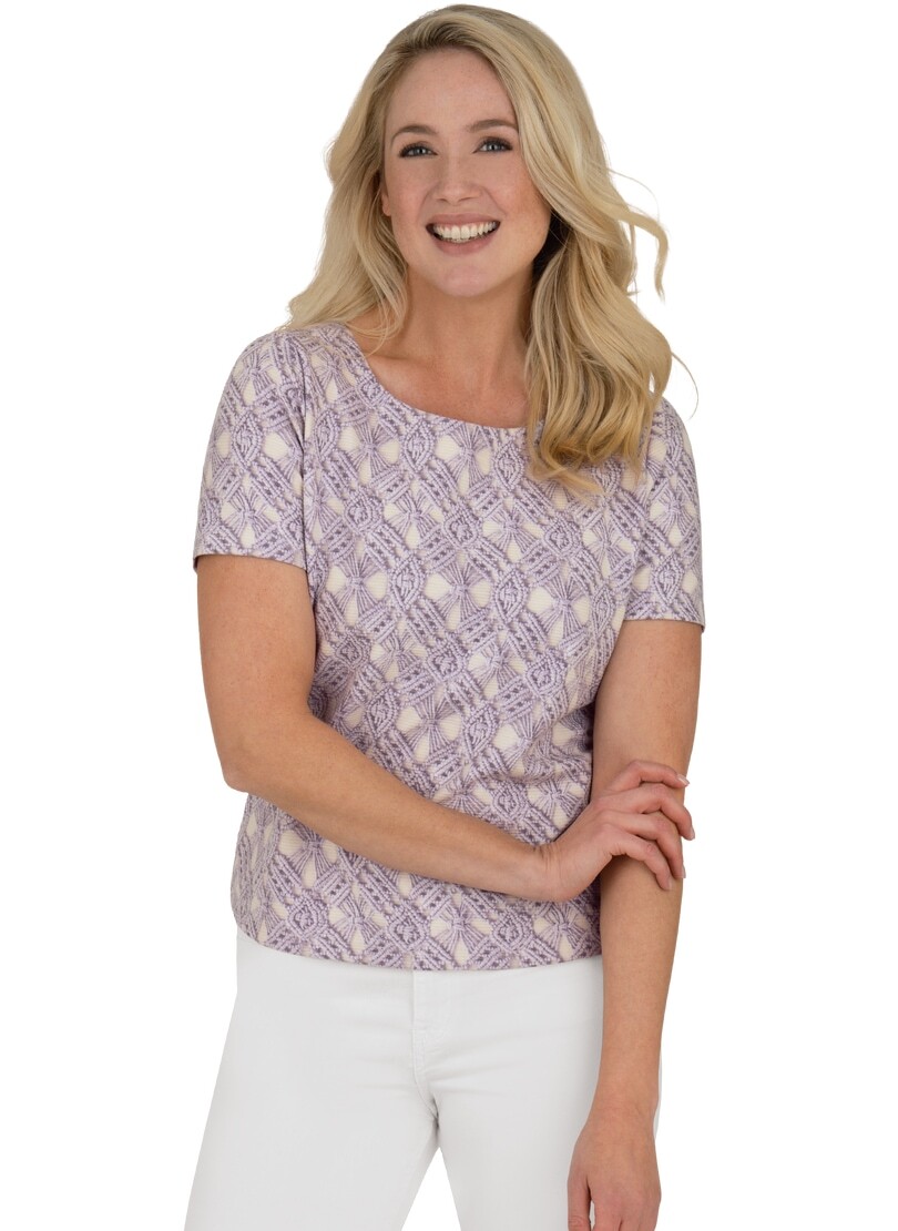 Trigema T-Shirt »TRIGEMA T-Shirt mit modischem Allover-Print in Strickoptik« Trigema T-Shirt »TRIGEMA T-Shirt mit modischem Allover-Print in Strickoptik« von Trigema