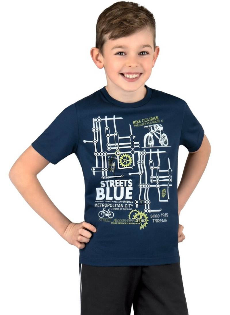 Trigema T-Shirt »TRIGEMA T-Shirt mit modischem Druckmotiv«, (1 tlg.) von Trigema
