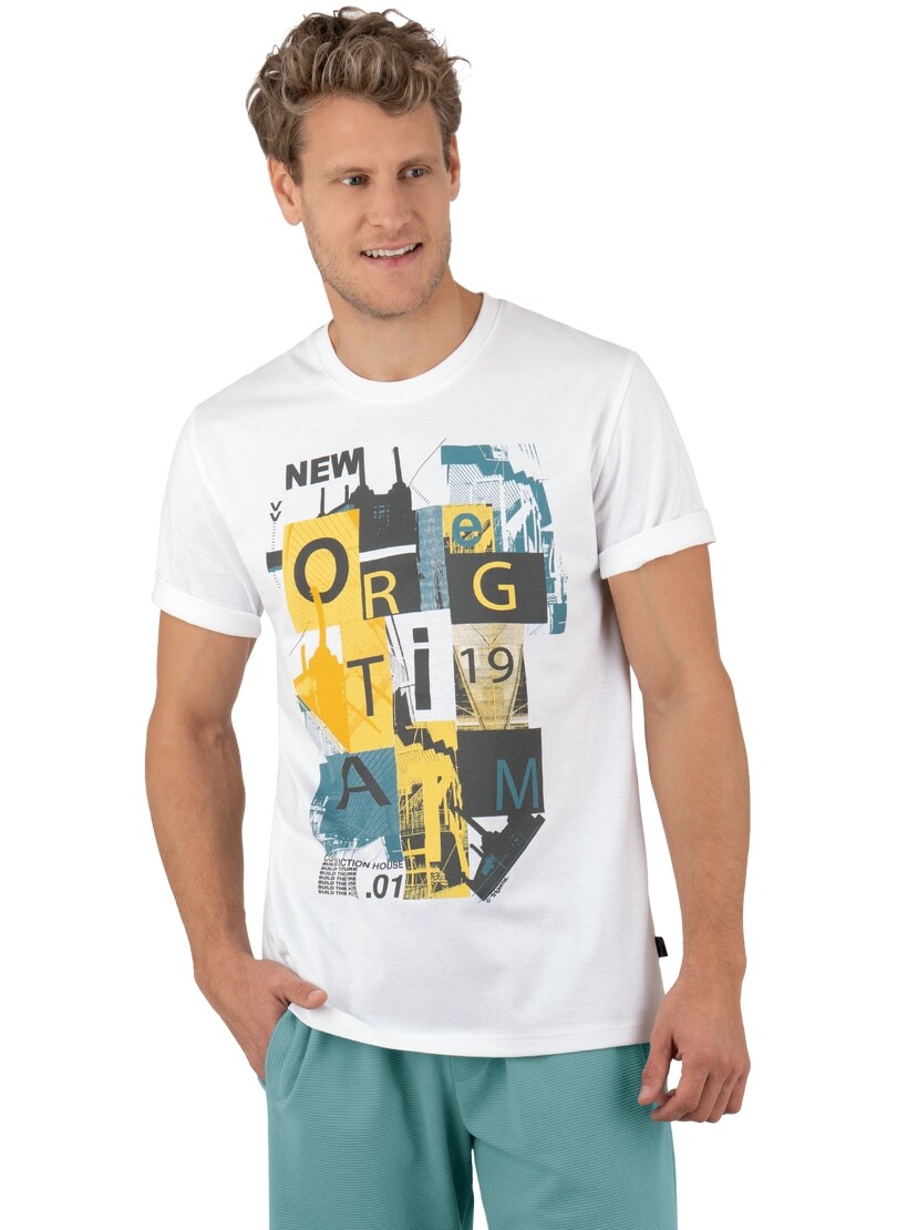Trigema T-Shirt »TRIGEMA T-Shirt mit modischem Druckmotiv« Trigema T-Shirt »TRIGEMA T-Shirt mit modischem Druckmotiv« von Trigema