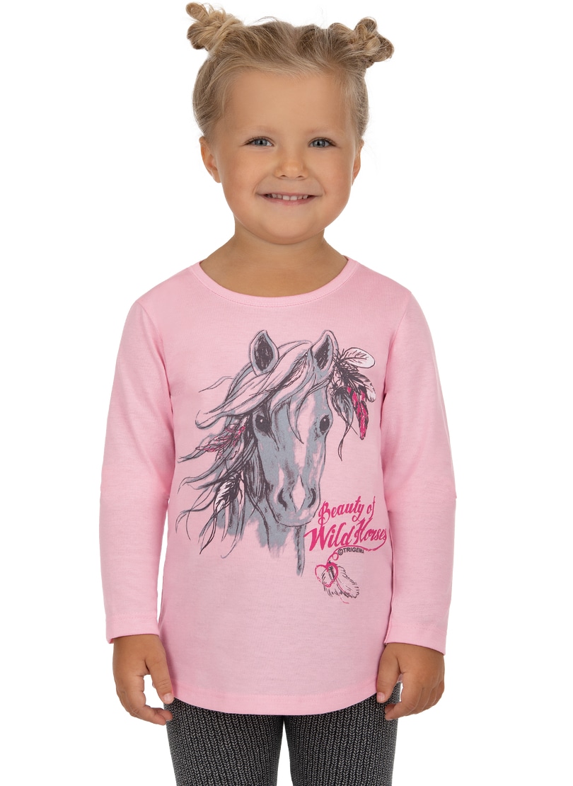 Trigema T-Shirt »TRIGEMA Langarmshirt mit niedlichem Pferde-Motiv« Trigema T-Shirt »TRIGEMA Langarmshirt mit niedlichem Pferde-Motiv« von Trigema