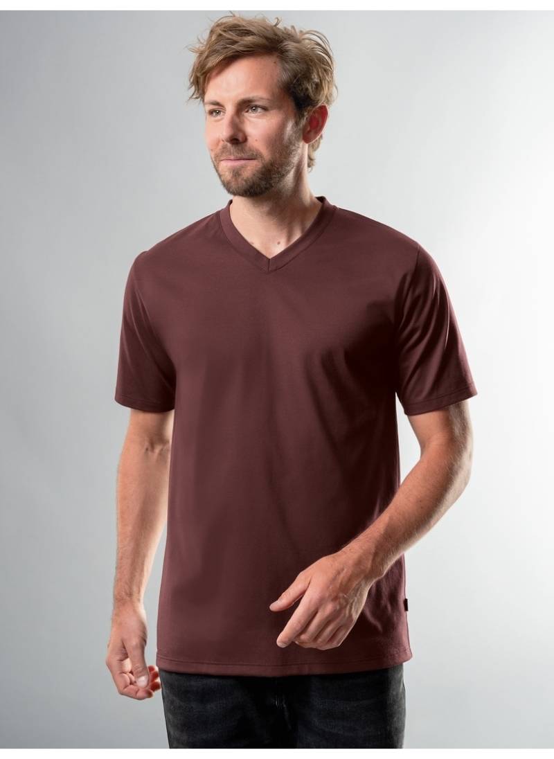 Trigema T-Shirt »TRIGEMA V-Shirt DELUXE Baumwolle«, (1 tlg.) von Trigema