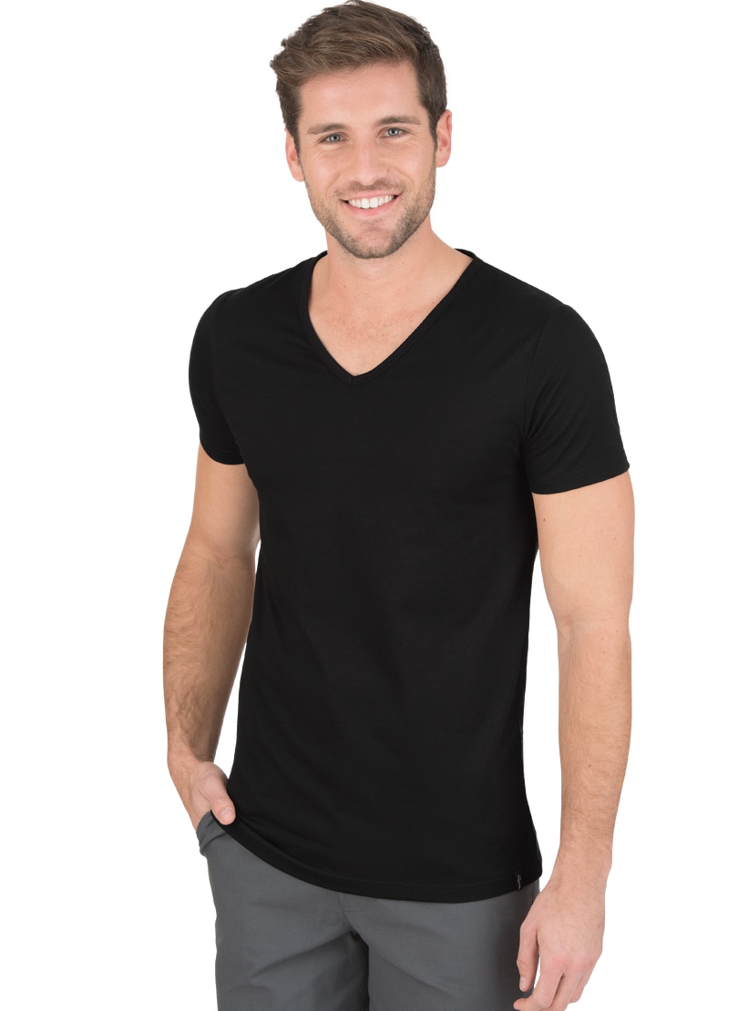 Trigema T-Shirt »TRIGEMA V-Shirt Slim Fit« von Trigema